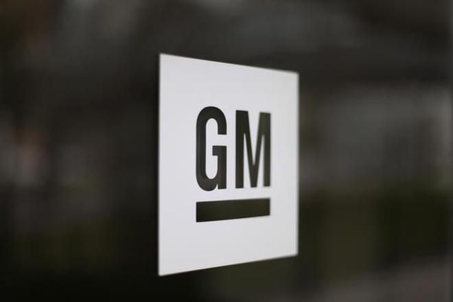File photo shows the General Motors logo at the companyâ€™s headquarters in Detroit.
