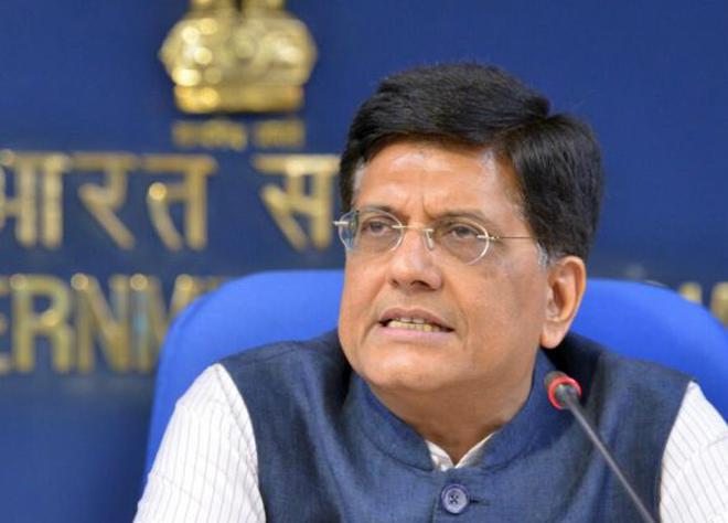 Union Finance Minister Piyush Goyal, addressing the media on the 'four-year achievement of the Railway Ministry' in New Delhi on Monday.