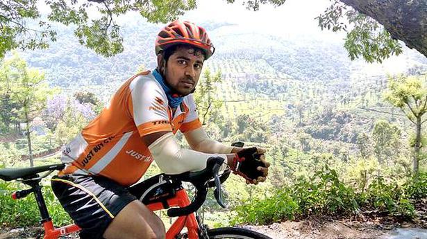 Cycling his way for a cause - The Hindu - The Hindu