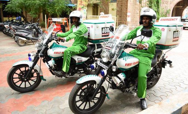 Image result for Bike Ambulance service for Tribal Festival in Telangana