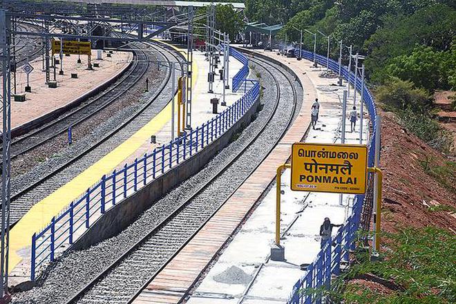 Image result for Ponmalai-Trichy railway bg line