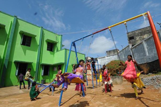 Children from various tribes across Valparai taluk in S.S.A. Nesam Trust residential school for tribal children.