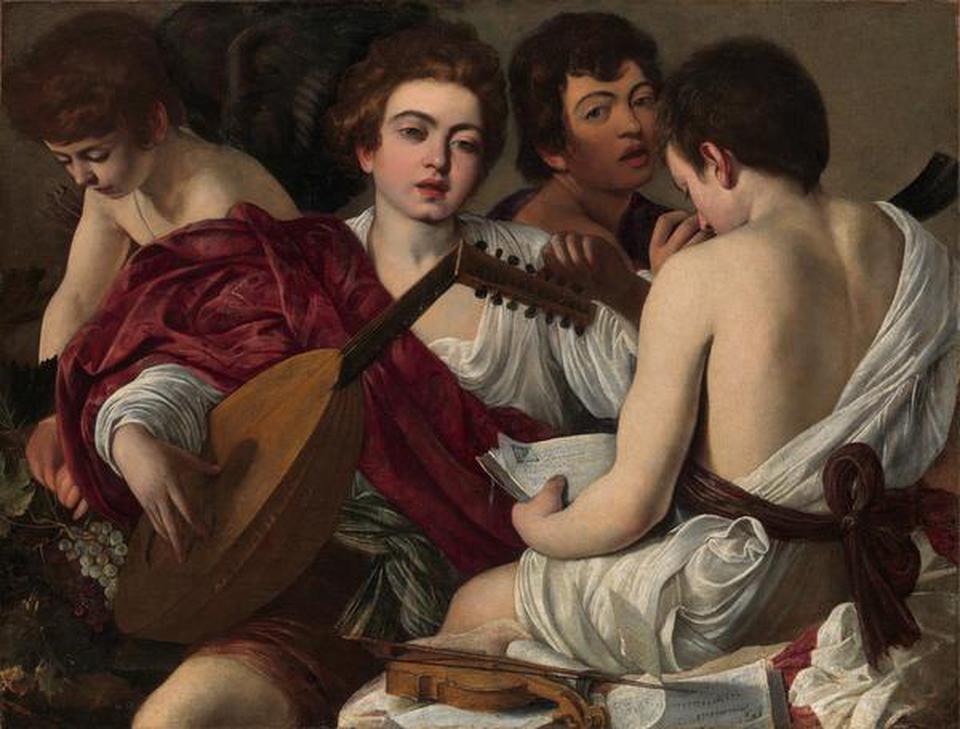 Sensuous lines: Caravaggioâs oil, âThe Musicians or Concert of Youthsâ.