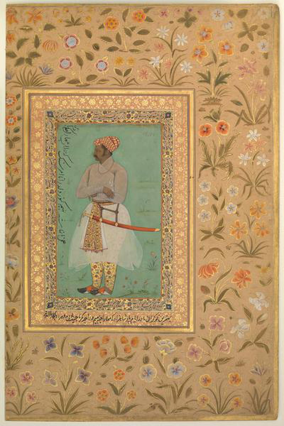 Maharaja Bhim Kunwar by Nanha; Shah Jahan Album