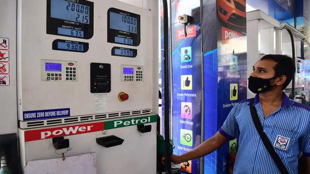 Data | As petrol prices cross ₹90 per litre, new cess could deepen Centre's coffers
