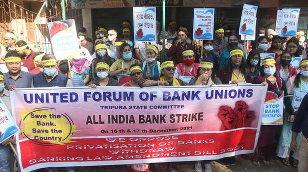 PSU bank employees go on two-day strike; services hit at many places