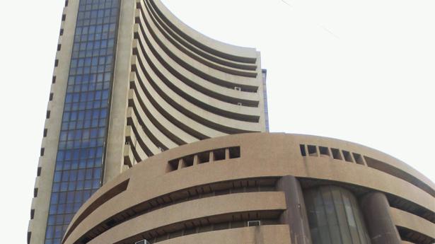 Sensex ends in red after late sell-off; scales 56,000 in intra-day trade