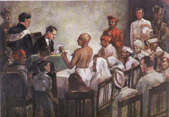 Image result for gandhi sentenced to prison in 1922