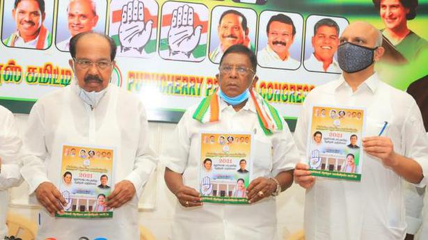 Puducherry Assembly elections | Free vaccination for all, says Congress manifesto
