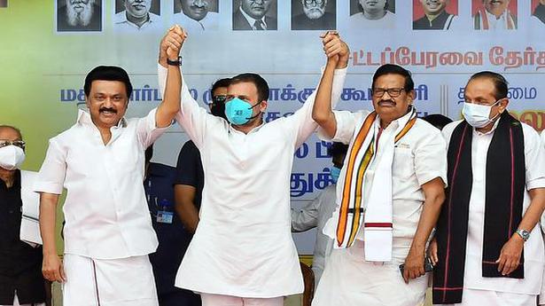 Tamil Nadu Assembly election | AIADMK a hollow shell controlled by RSS-BJP, says Rahul