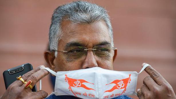 Dilip Ghosh leads BJP supporters in run to support India at Olympics