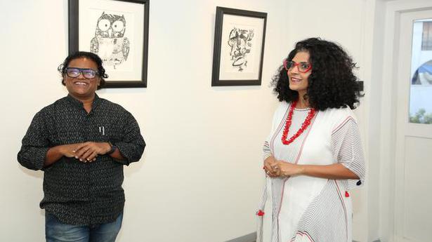 Laxman Aelay’s ‘Inked Images’ on birds, animals and urban spaces
