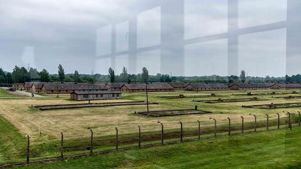 Photographs of the Nazi concentration camp at Auschwitz-Birkenau, now a museum