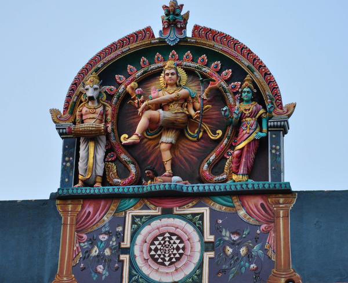 Inside the Chidambaram temple