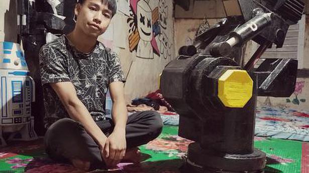 Meet the young Manipuri man creating Marvel-inspired robots from e-waste and cardboard