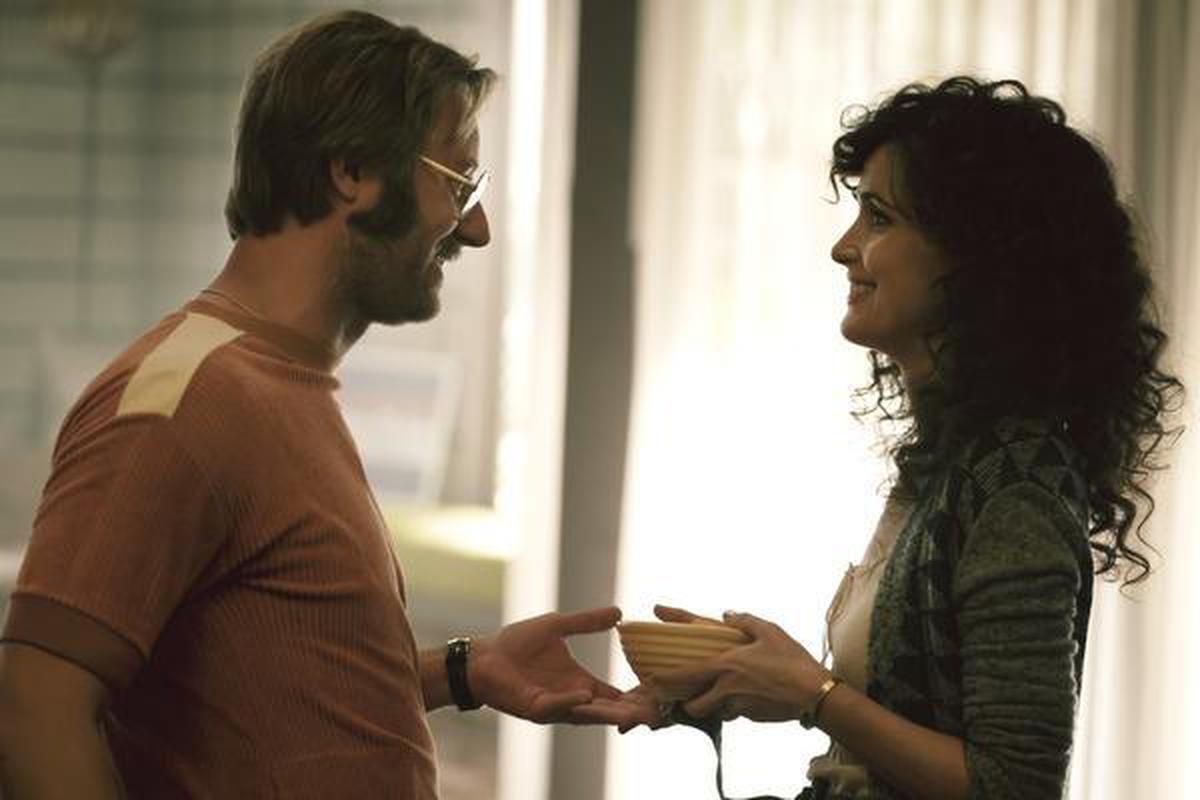 With co-star Rory Scovel in a still from the show