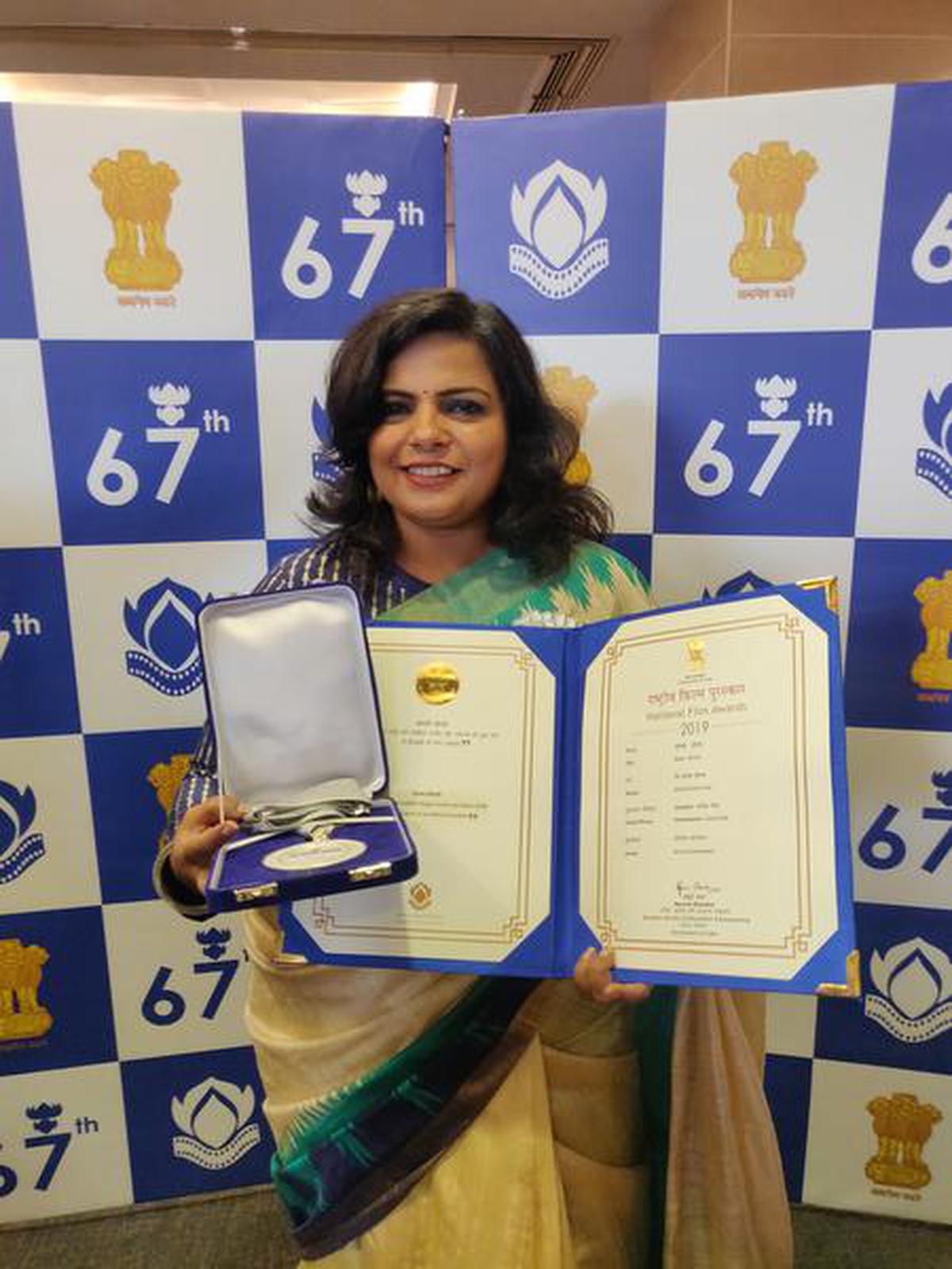 Savita Singh with her National Award