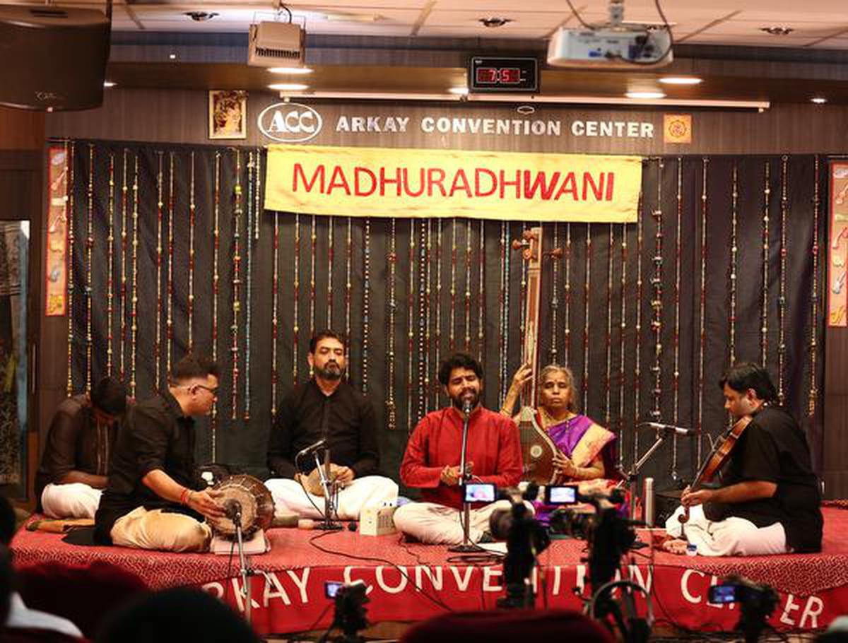 Tiruchi Pradeep Kumar’s concert for Madhuradhwani in 2021.