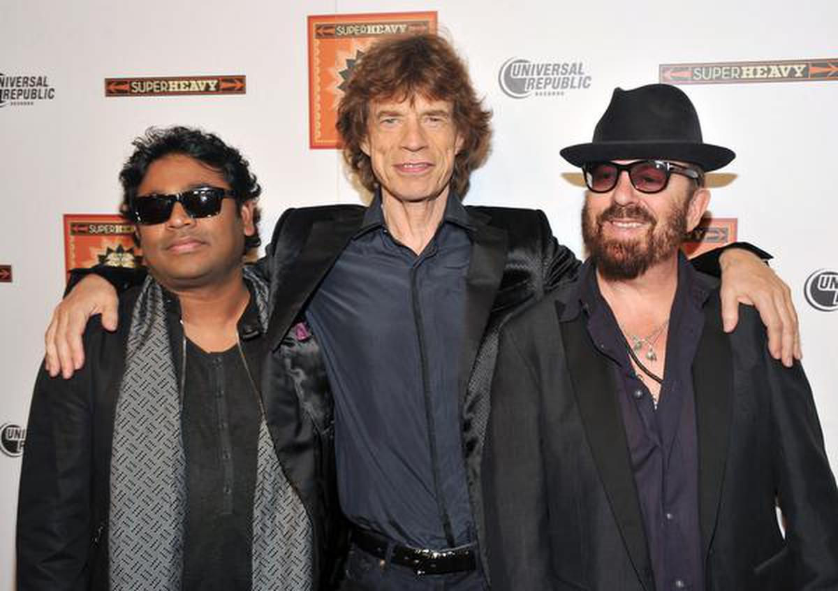 A.R. Rahman with Mick Jagger and Dave Stewart