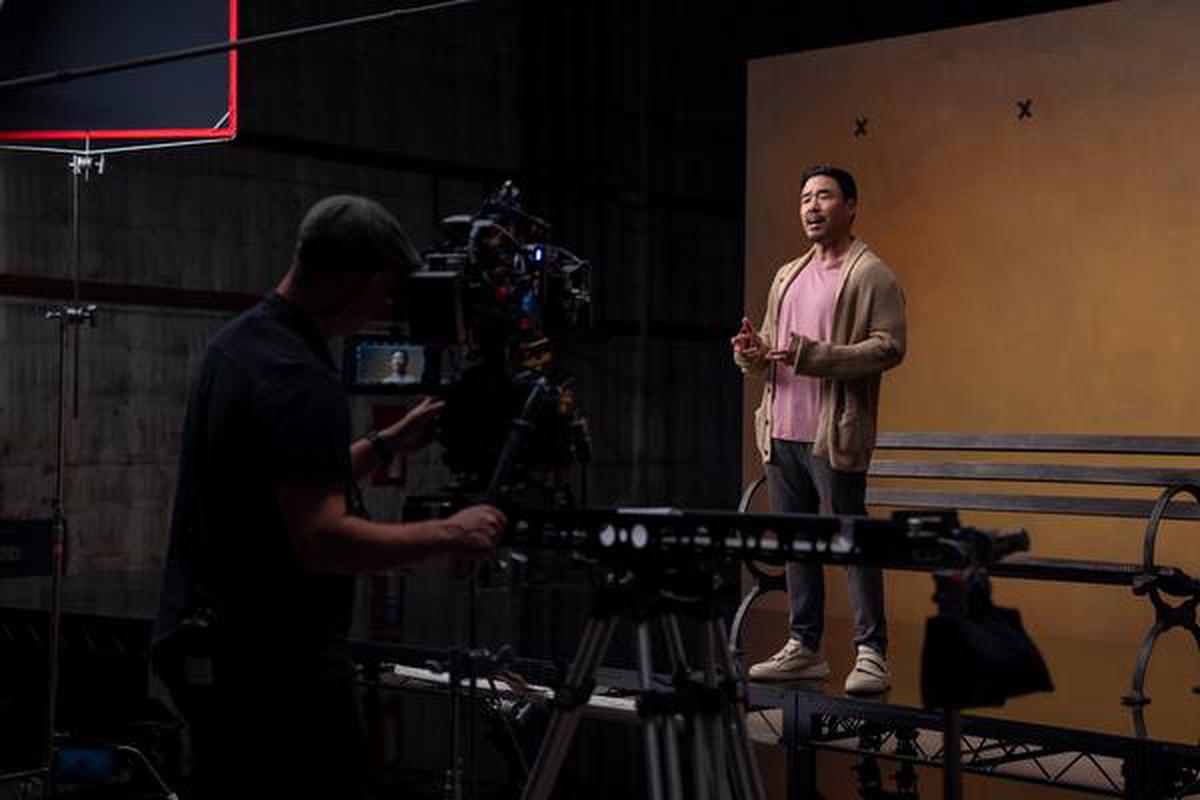 Randall Park on the set of Netflix limited series ‘Amend: The Fight for America’