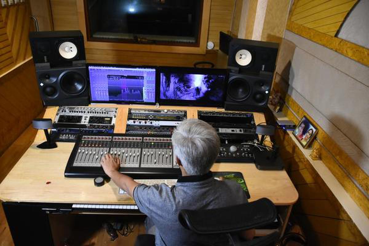 Sai Shravanam at his studio