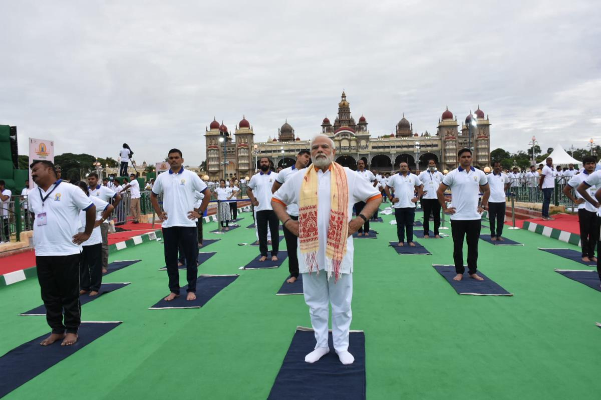 Yoga brings peace to our universe, says PM Modi - The Hindu
