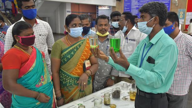 Exhibition conducted as part of Consumer Day celebrations in Salem