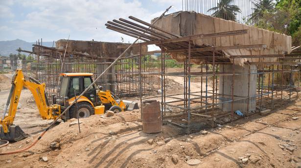 Works to construct bridge near Maravaneri junction in Salem progressing