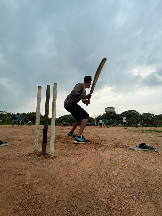Jayatra captured the ongoing cricket match 