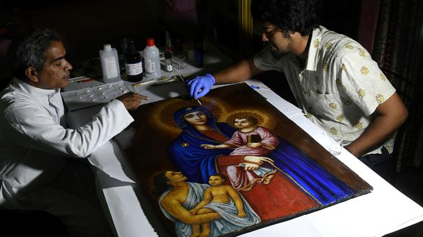 Conservation work of historic painting at Vallarapadam Basilica complete