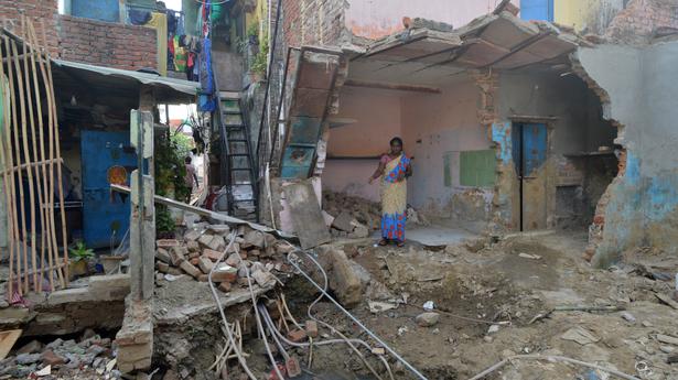 Families left in the open as govt. demolishes houses to fix water line