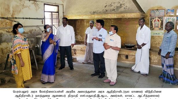 Commissioner inspects Adi Dravida Welfare hostels in Perambalur