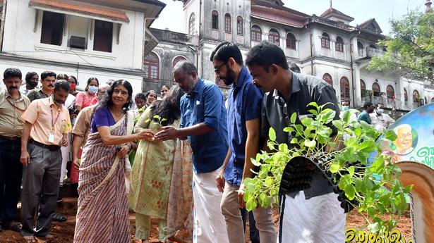 Vegetable cultivation launched on Kowdiar palace grounds