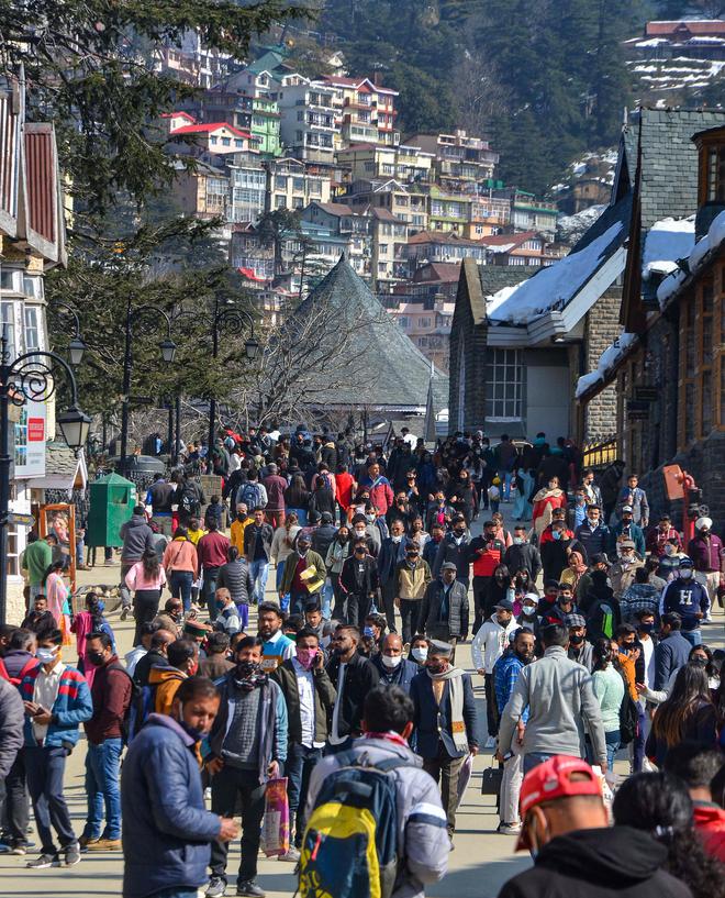 Crowd on Shimla's Mall Road this year