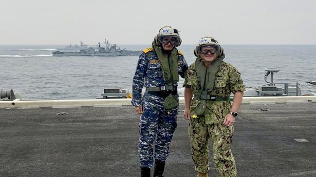 Malabar exercise: India, U.S. Navy chiefs embark on American aircraft carrier