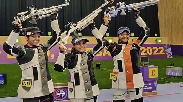 ISSF World Cup | Elavenil, Ramita and Shreya win gold in 10m air rifle team event