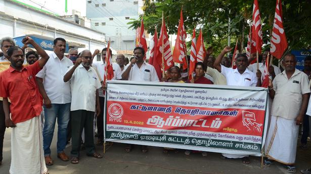 Construction workers in Erode seek pension and housing facility
