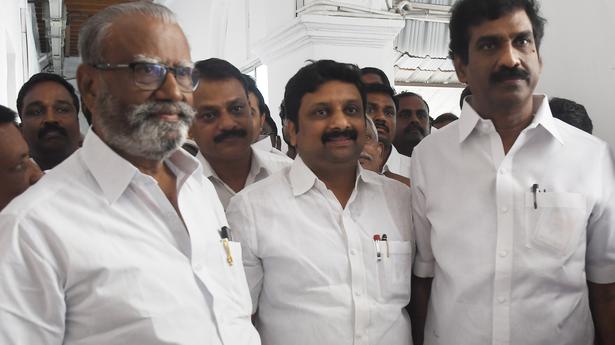 DMK candidates file nominations for Rajya Sabha polls
