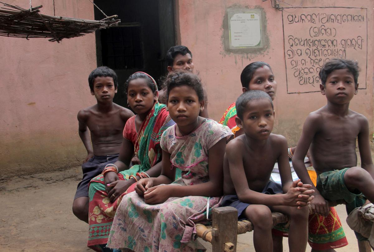 Children at Dumuhani village in Mayurbhanj district of Odisha. 