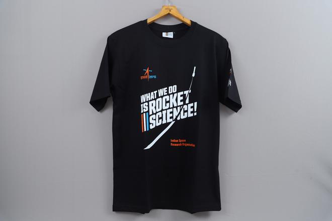 A T-shirt from ISRO’s merchandise line 