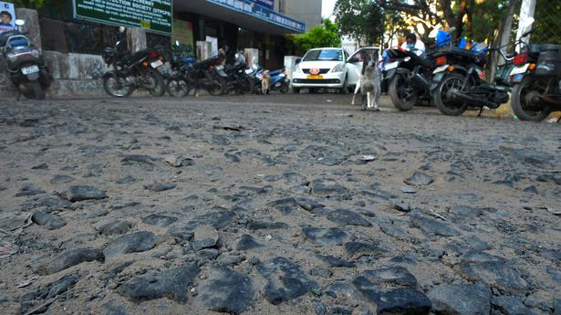 Dilapidated road makes for a bumpy ride to government offices