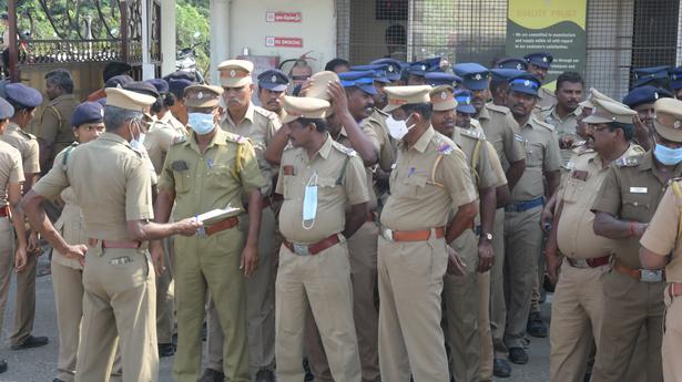 7 policemen injured as workers go on the rampage after colleague was crushed by lorry on factory premises in Erode