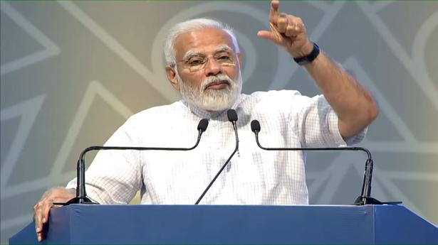 I want to see a drone in every farm, a phone in every hand, says PM Modi