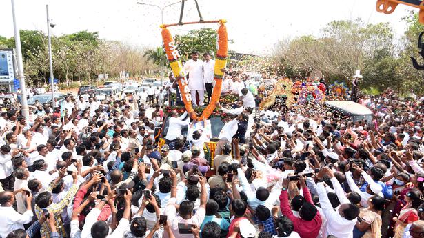 Andhra Pradesh: Amarnath gets rousing reception on arrival as Minister