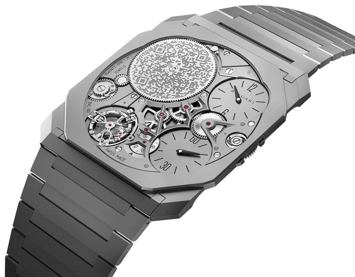 Octo Finissimo Ultra with an engraved QR code