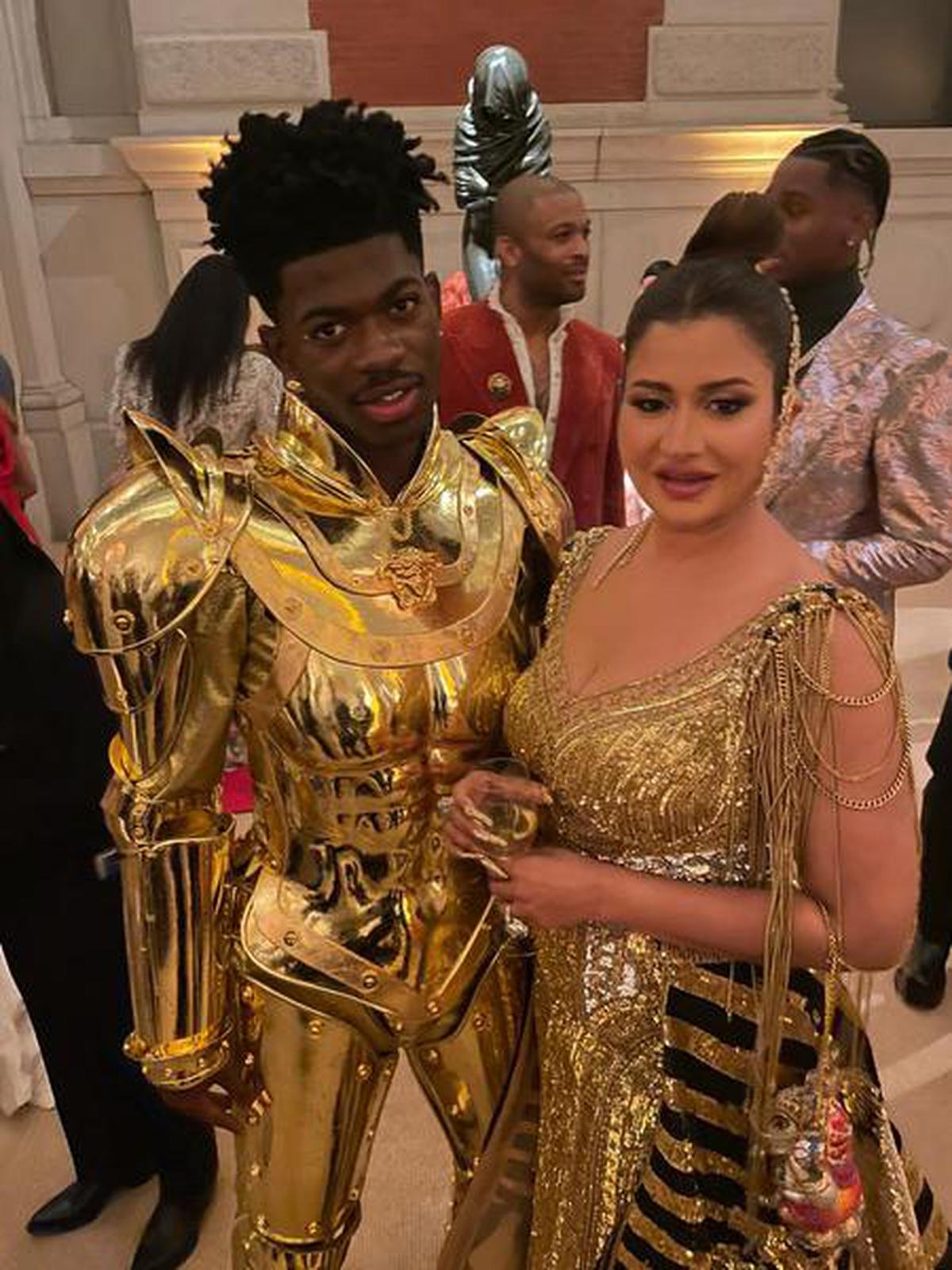 Sudha Reddy with musician Lil Nas X at the 2021 Met Gala in New York City on September 13.
