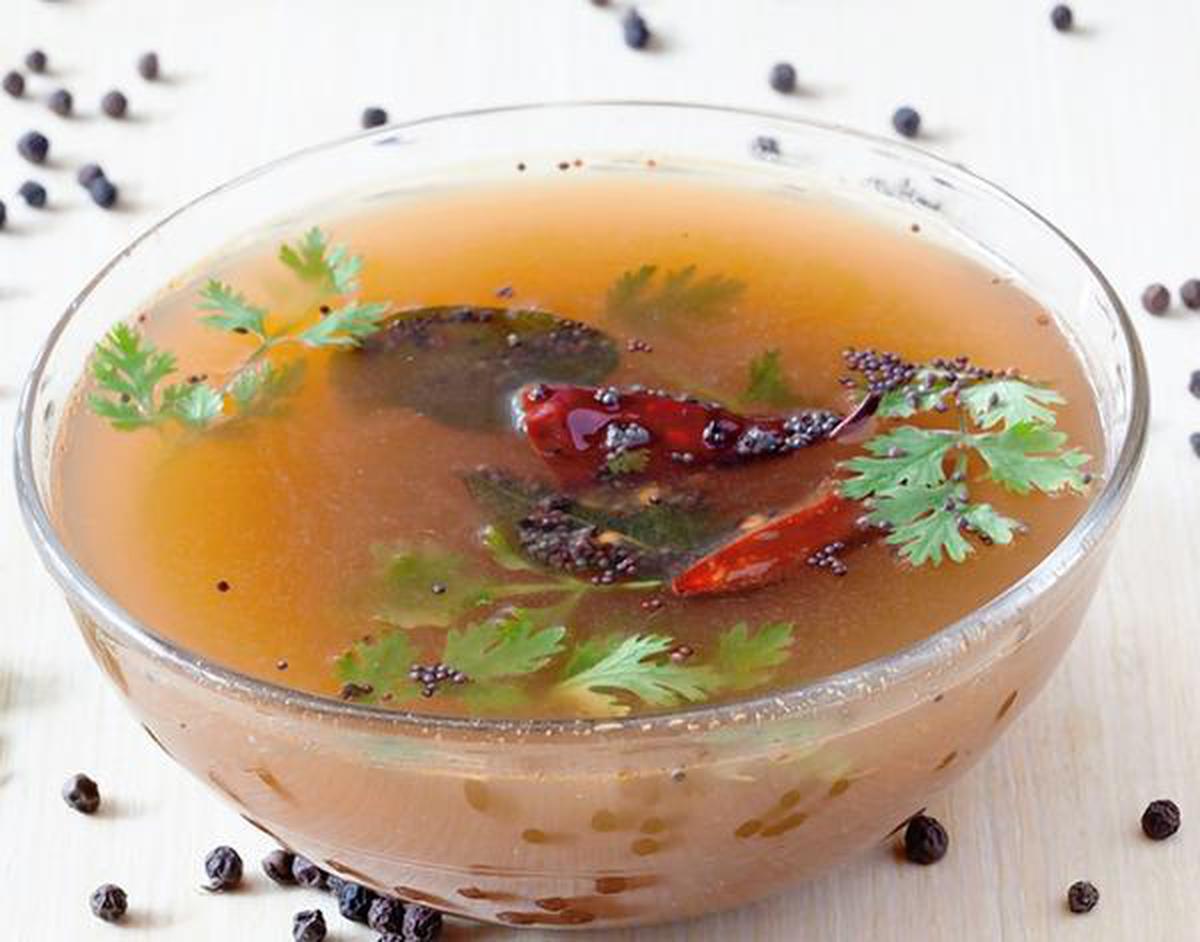 Pepper Rasam from South India which is very common and popular which can be served with steamed rice and ghee.