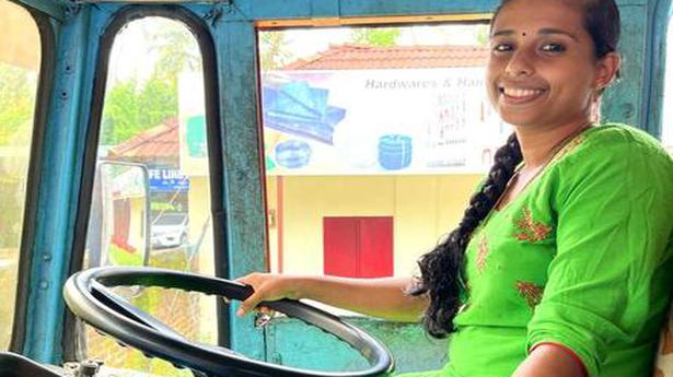 Delisha Davis from Kerala makes headlines as she drives a tanker lorry that transports fuel