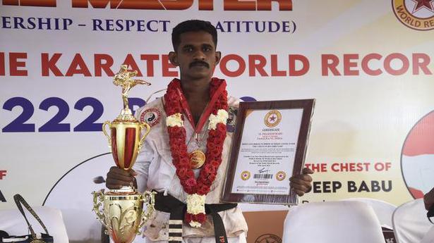 Chennai-based Pradeep Babu sets a new Noble World Record
