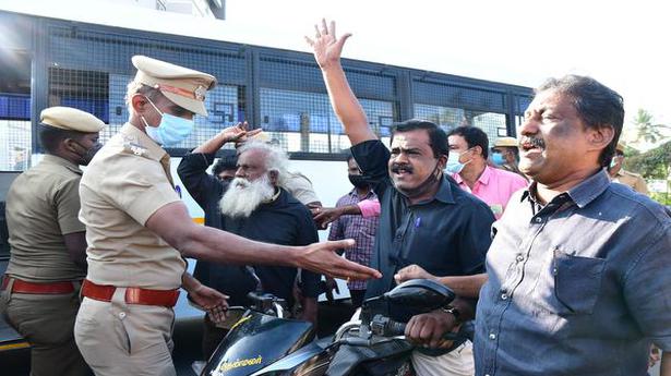 Coimbatore police detain members of several outfits for protesting against RSS